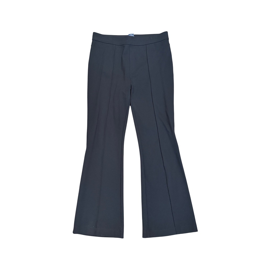 Modern Ambition Black Pintuck Flare Technical Pants Womens XL High Rise Tailored